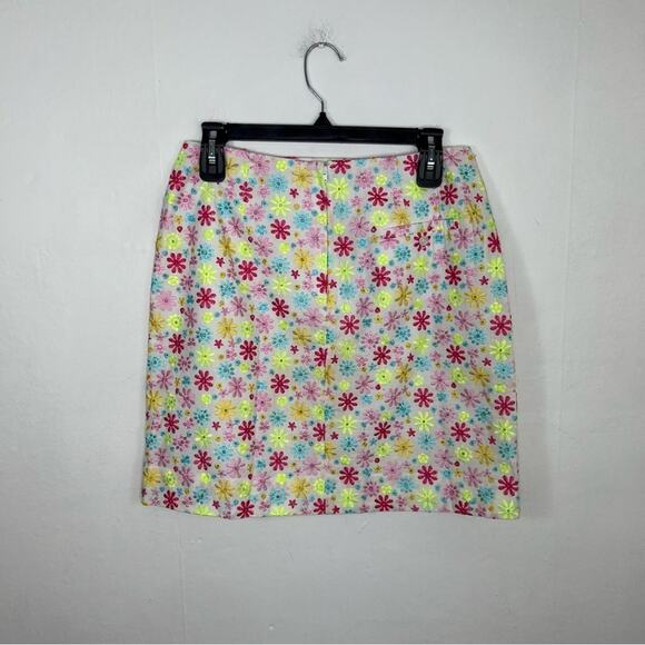 Lilly Pulitzer Starlet Eyelet Floral Embroidered Mini Skirt Size 8 - Picture 2 of 9